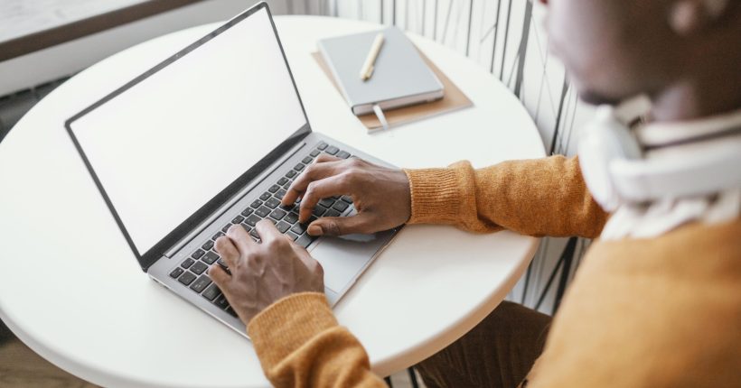 african-american-man-working-from-home